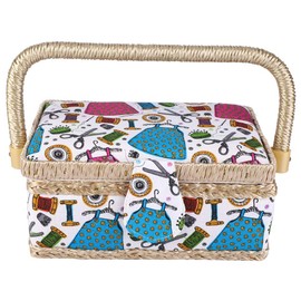 Sewing Kit Basket, Girls Sewing Basket Sewing Basket With Accessories, Sewing Gift Basket Small Sewing Basket Buttons for Scissors Threads Needles