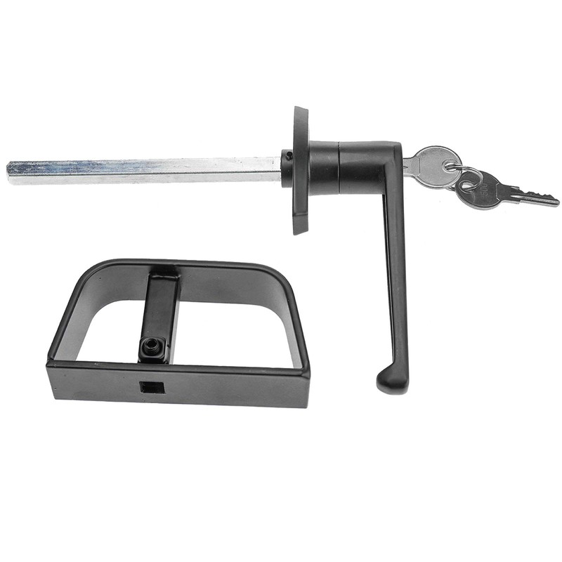 Shed Door Latch L-Handle Lock Kit with 2 Keys, 4-1/2"