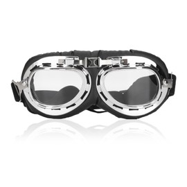 Dog Goggles Dog Eye Protection Sunglasses with Folding Frame and Elastic Strap for Medium Large Dog Transparent