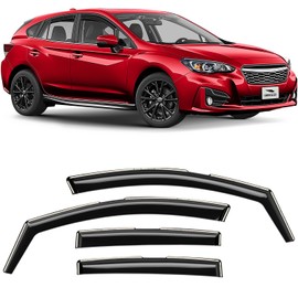 Voron Glass in-Channel Extra Durable Rain Guards for Subaru Impreza 2017-2023 Hatchback, Window Deflectors, Vent Window Visors, 4 Pieces - 200654