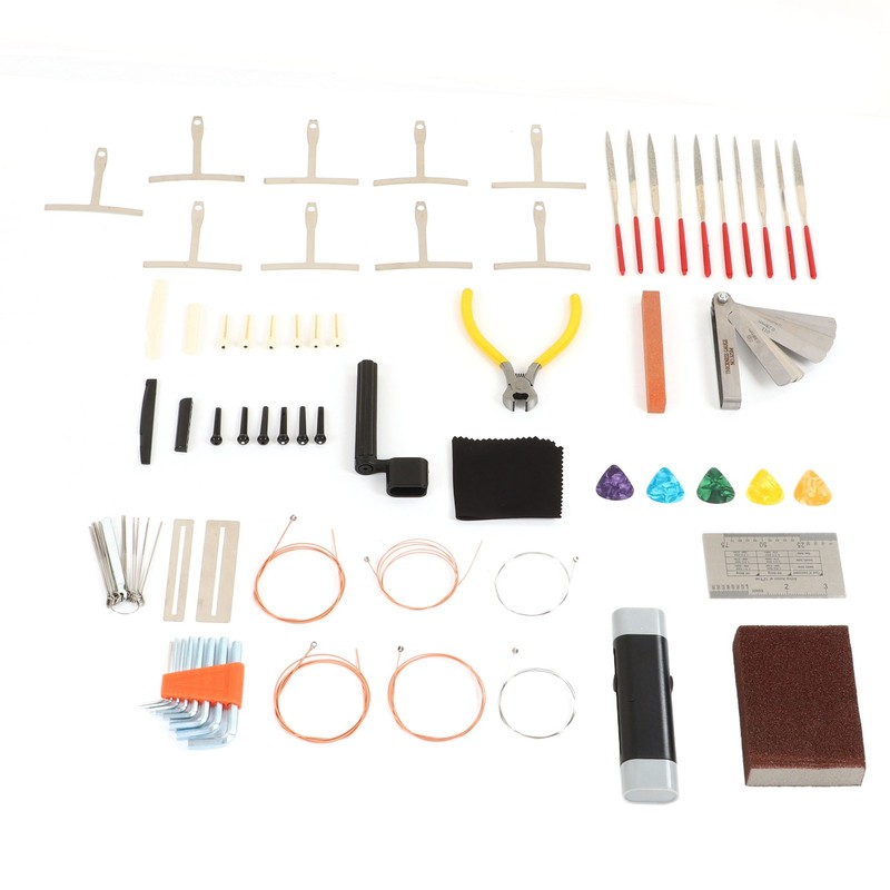 Guitar Tool Kit Bridge Pin Saddle Nut File Radius Ruler
