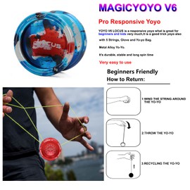 MAGICYOYO Responsive Yoyo for Beginners V6 Locus Space Matt Metal JoJo Yoyo Yo-yos