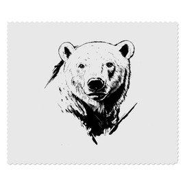 2 x 'Polar Bear Portrait' Microfibre Lens/Glasses Cleaning Cloths (LC00031624)