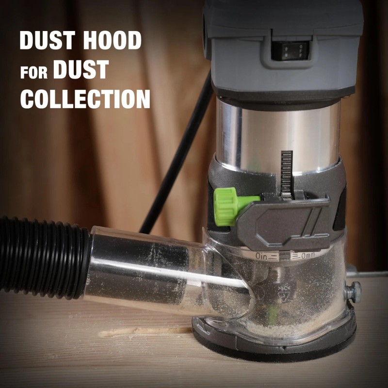 WORKPRO Compact Router Kit 6.5 Amp Corded Hand Trimmer Router