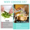Lainballow Garlic Press & Herb Scissors Set, 6 Pcs Kitchen