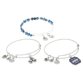 Alex and Ani Up to Snow Good Set of 3 Bracelet Blue One Size