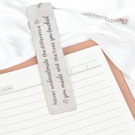 Kefley Retirement Leaving Gifts for Coworker Employee Nurse Teacher Graduation Bookmarks Inspirational Gifts for Women Men Never Underestimate The Difference You Made Bookmark