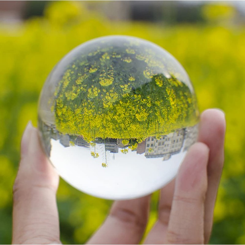 3 inch(80mm) Clear Crystal Ball Globe with Clear Crystal Stand