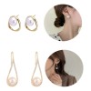 2 Par Elegante Estilo Vintage Pendientes De Perlas