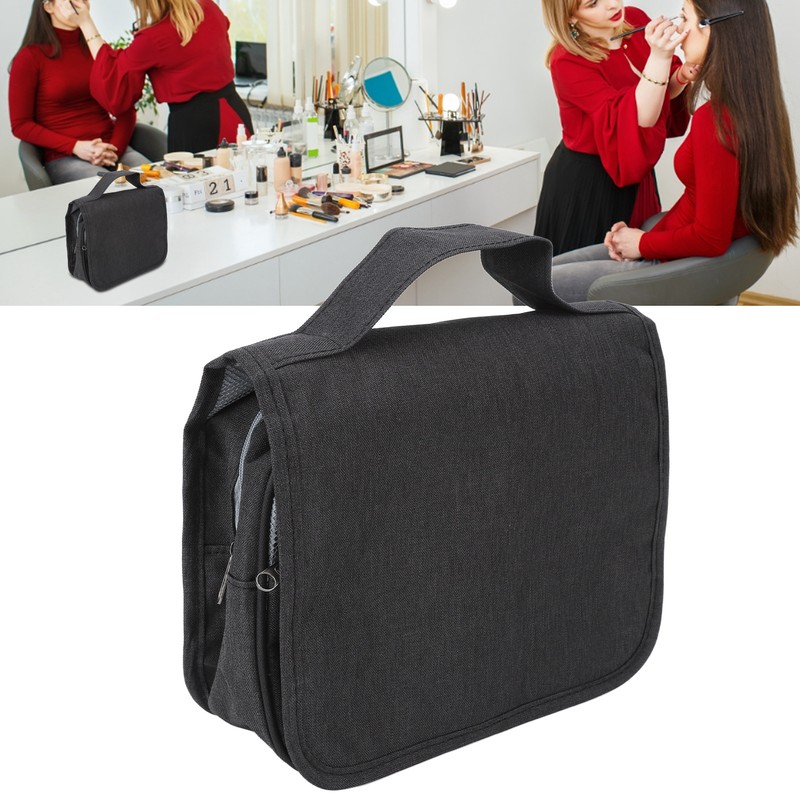Hanging Toiletry Bag Large Capacity Grid Interlayer Classification Storage Waterproof