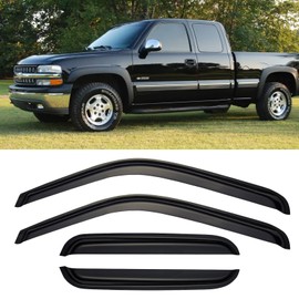 Cxdar Window Rain Guards for 1999-2006 Chevy Silverado/GMC Sierra 1500/2500/3500/2500HD, Window Vent Visors Shades Wind Deflectors for 2007 Silverado/Sierra Classic Model Extended Cab