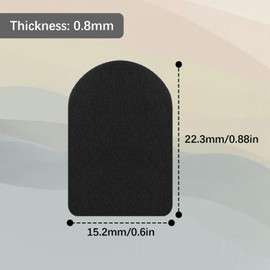 16Pcs Mouthpiece Cushions Alto Tenor Saxophone & Clarinet Mouthpiece Patches Square Rubber Mouthpiece Patches Pads, Black-0.8mm