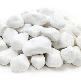 YISZM 5lb White Pebbles for Indoor Plants, 2-3 Inch Natural River Rocks, Snow White Decorative Stones, Ideal for Fish Tank, Vases, Crafting, Home Decor and Garden Landscaping Rocks