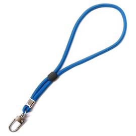 trage.band® Short Adjustable Wrist Strap with Carabiner Hook Blue
