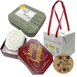 Bully Savon Suppere Fun Rose de Damas Neutral Soap Soap Wrap with Shop Bag Set 5.3 oz (150 g) (2) Happy Birthday