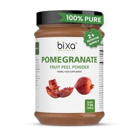 bixa BOTANICAL Pomegranate Peel Powder | Herbal Tea, Skincare & DIY Beauty | Punica Granatum, Ayurvedic Herbal Supplement | Gluten Free, Non-GMO, Steam Treated, Vegan, 100% Pure | 200g / 7oz