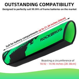 ROCKBROS Ebike Battery Cover Neoprene E Bike Battery Protective Cover for Outdoor Riding ebike accessories for Isolating Battery, Wear Resistant, Dirt Resistant