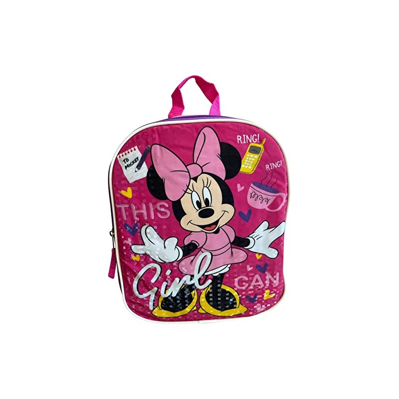 Fast Forward Minnie Mouse 11" Mini Backpack (Pink-Purple)