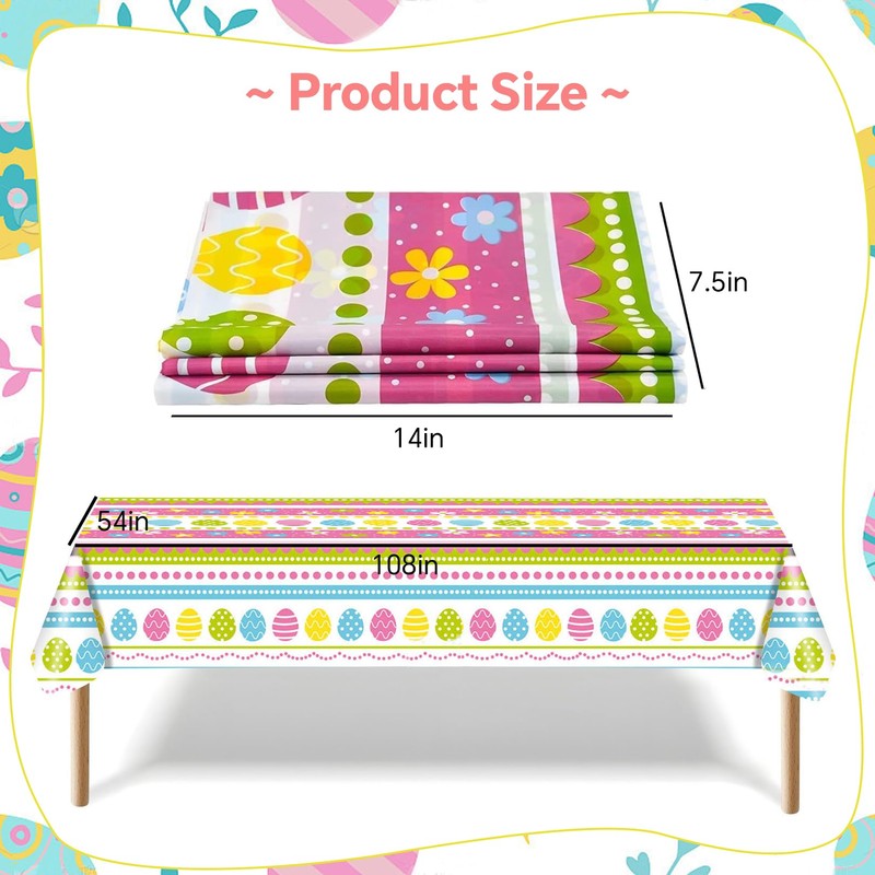 Czdtq Easter Table Cloth,Easter Table Decor Tablecloth,Easter Table Covers,Square Table