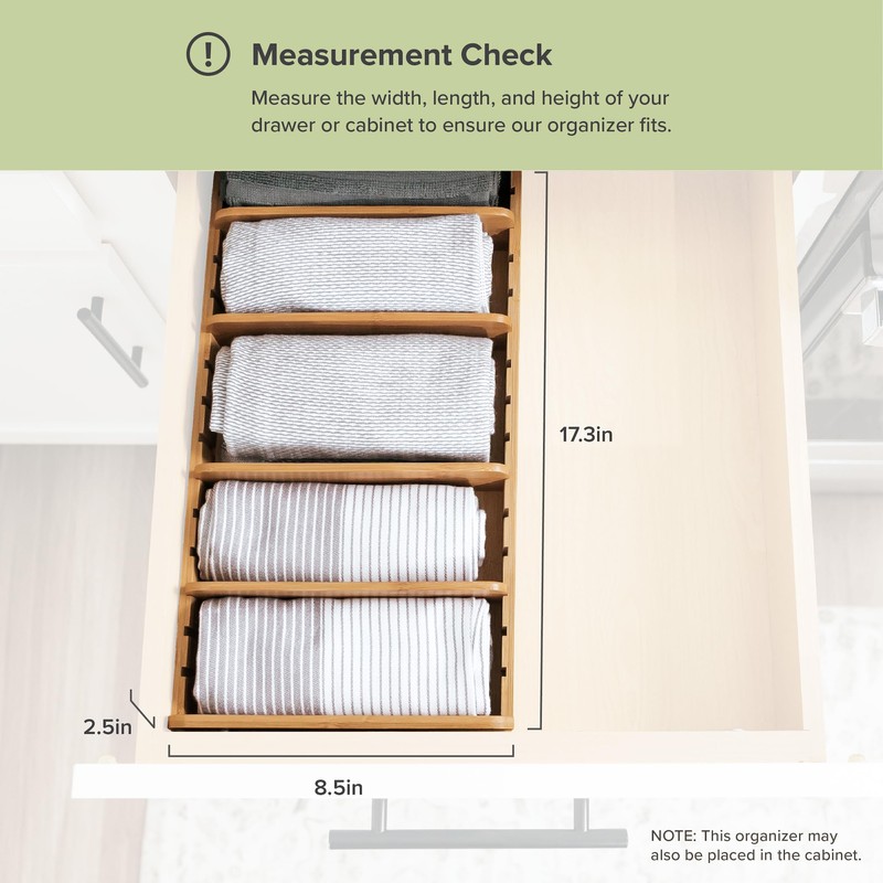 KitchenEdge Bamboo Kitchen Towel and Food-Storage Organizer, Perfect for Kitchen