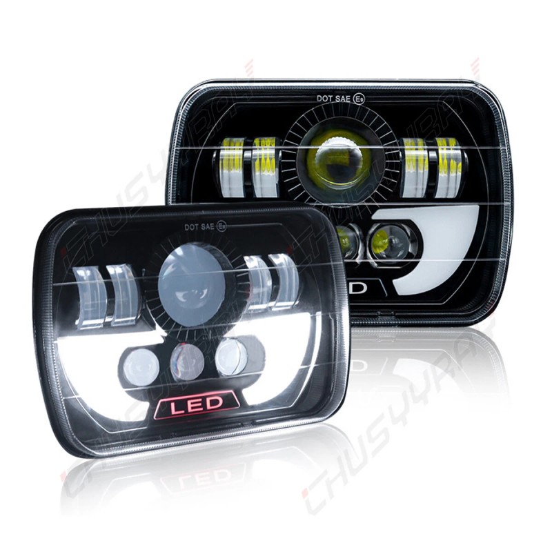 CHUSYYRAY 7''x6'' LED Headlight Headlamp For Chevy Express Cargo Van