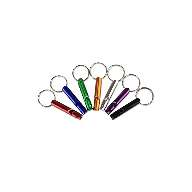 QUINTRA 5 Pieces Small Aluminium Whistle Wilderness Activities Fire Pipe