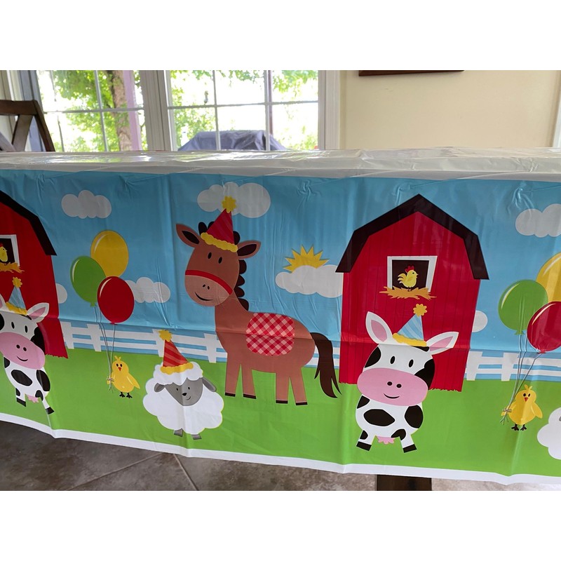Craft Supply Barn Animals Kids Disposable Party Table Cover- 54