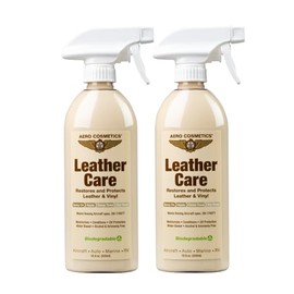 Leather Care, Conditioner, UV Protectant, Aircraft Grade Leather Care, better than automotive products. Excellent for Furniture, Car Seats, & RV 's, does not leave dirt attracting residue. 16oz