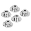 5Pcs Silver Flange Coupling Connector Kit 7mm Inner Diameter Steel