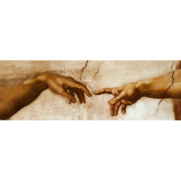 The Creation of Adam, c.1510 (detail) Poster by Michelangelo Buonarroti 36 x 12in