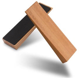 SSKHE Wooden Door Stop,2 PCS Doorstops Wedge Non Slip Fixed Door Stopper Base with Rubber for All Types of Doors