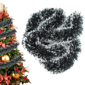 FYZSJWL 10 m Christmas Garland, Fir Garland, Christmas Tinsel Garland, Christmas Garland Outdoor, Garland Christmas Stairs, for Outdoor Indoor Christmas Decorative Garland (B)