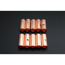 Install Bay 1/0 GAUGE COPPER BUTT CONNECTOR 5 PK CRIMP TERMINAL SPLICE AWG BATTERY CUR1/0