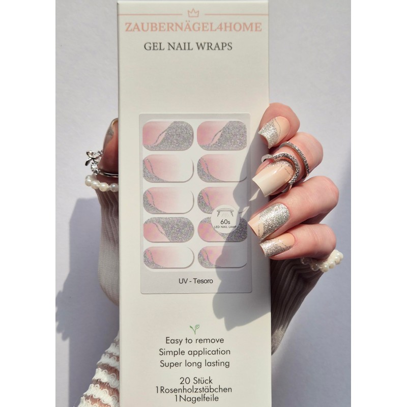 Zaubernägel4Home- UV-Wraps, UV-Nagelfolien, Gel Nail Wraps, semi cured gel nails