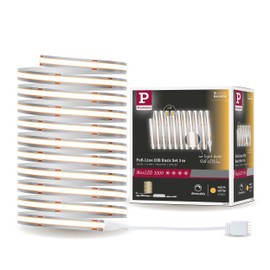 Paulmann 71049 MaxLED 1000 LED Strip Full-Line COB Complete Set 3 m 36 W 3240 lm 528LEDs/m 2700K 50VA Dimmable Silver Plastic