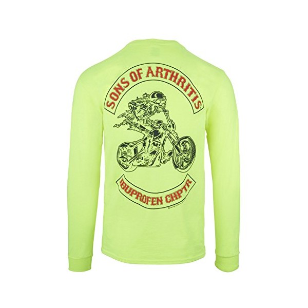 Sons Of Arthritis Safety Green Ibuprofen Chapter Long Sleeve 100% Cotton Shirt (3X Large)