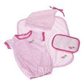 JC Toys Baby Doll Washable and Reusable Eco Diapers 4 Pack Fits Dolls 14 to 18 inch in Pink/White/Grey