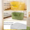 SpaceTime Large Cat Litter Box with High Sides,Cat Boxes for