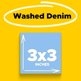 Post-it Super Sticky Notes, 3 x 3-Inches, Sapphire, 5-Pads/Pack