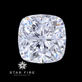 Cushion Cut D/VVS1 Loose Moissanite Gemstone Size: 8.0x8.0mm, 2.50-carats DEW