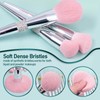 Bueart Design Elegant pink Ultra soft labeled Makeup Brushes Sets