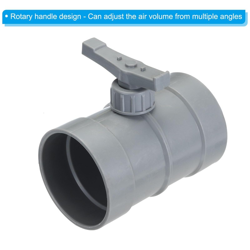 PATIKIL 3" HVAC Duct Manual Volume Damper, PP Adjustment Flame