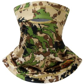 BASSDASH Christmas Gifts Fleece Neck Gaiter with Nose Hole Winter Face Mask for Men Women Windproof Scarf for Fishing Hunting Skiing - Color: Reeds