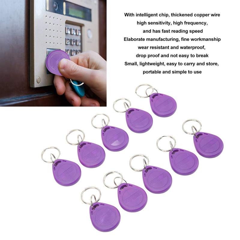 100PCS Door Lock Key Fobs 125KHz Read Only Smart Contactless