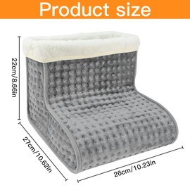 Xrten Foot Warmer, Electric Foot Warmer, 10-Level Heating and 3-Level Timer, Foot Warmer, Foot Warmer, Foot Heating Pad with Automatic Shut-Off and Overheating Protection, Washable Inner Lining,