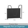 Magnetic Pot Lid Holder, 2 Pack Metal Pot Lid Rack