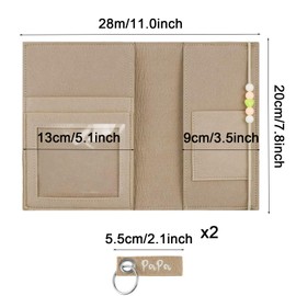 LLTLGF Maternity Log Protective Cover Made of Felt with Compartments, Maternity Log Protective Cover, Maternity Log with Elastic Band, for Insurance Cards, Mothers Vaccination Certificate Cover and