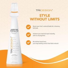 TRI Design Control and Finishing Mist - Volumizing for All Hair Types - Protect and Unleash Flexible Control with Ultra Fine Finishing for Fast Drying Styling Freedom for Men & Women 9.5 oz