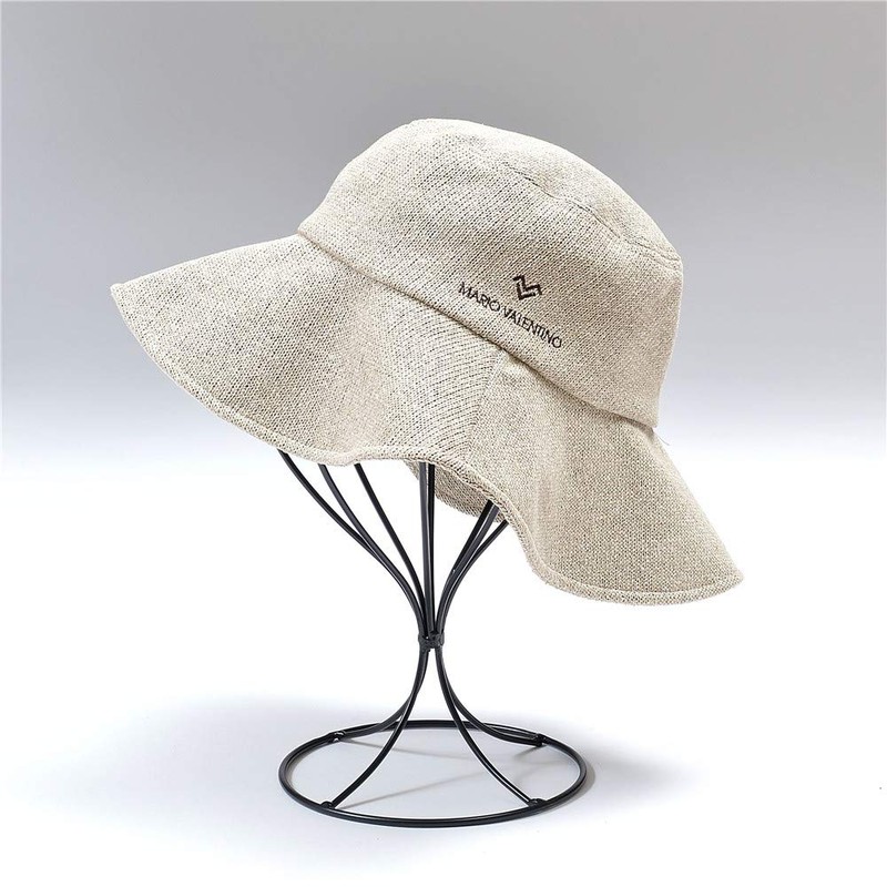 Mario Valentino Women's Hat, 100% Silk, Wide Brim, UV Protection,