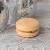 Two's Company Peach Macaron 2.25 Inch Ceramic Limoge Style Trinket